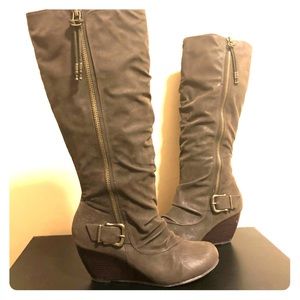 Tall Blowfish Wedge Boots